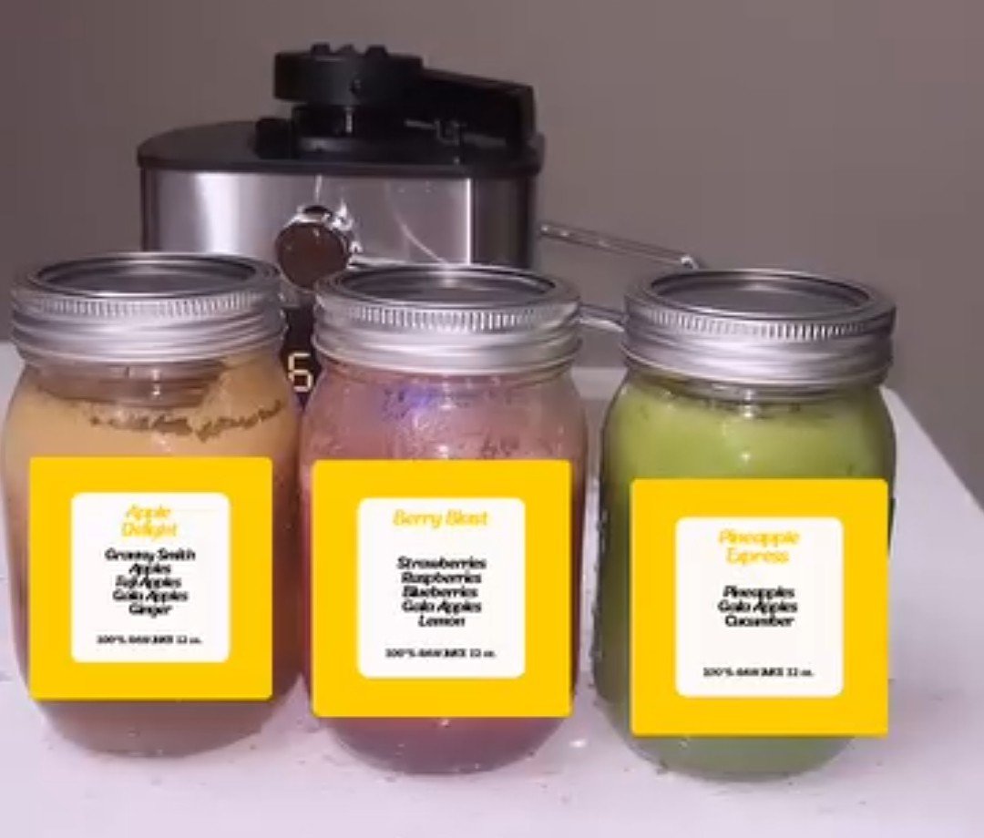 First batch of Alive, Revive & Thrive juices, January 2024